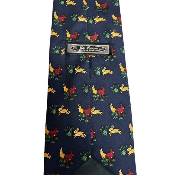 Vintage Gap Navy Bunny Bunnies Spring Easter Men's ties Neckties - Picture 6 of 7